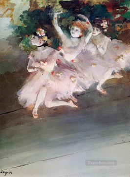 エドガー・ドガ Painting - 3人のバレエダンサー 1879年 エドガー・ドガ